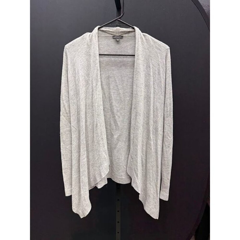 Ann Taylor Grey Open Front Wool Blend Cardigan